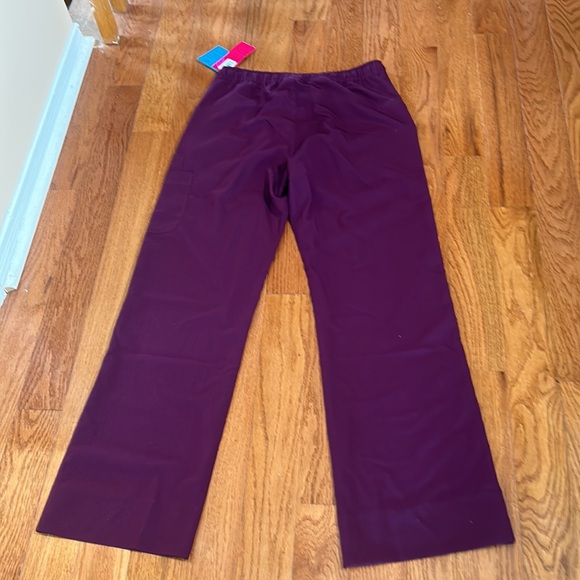 NWT EXCEL COMFORT FUNCTION FOR HEALTH CARE PROVIDERS ELASTIC WAIST BURGUNDY S - Picture 6 of 6